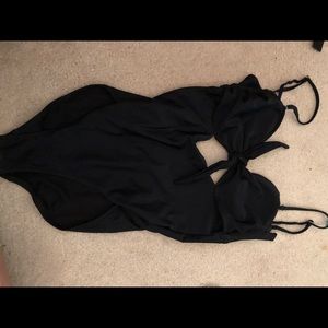 black bow tie bathing suit